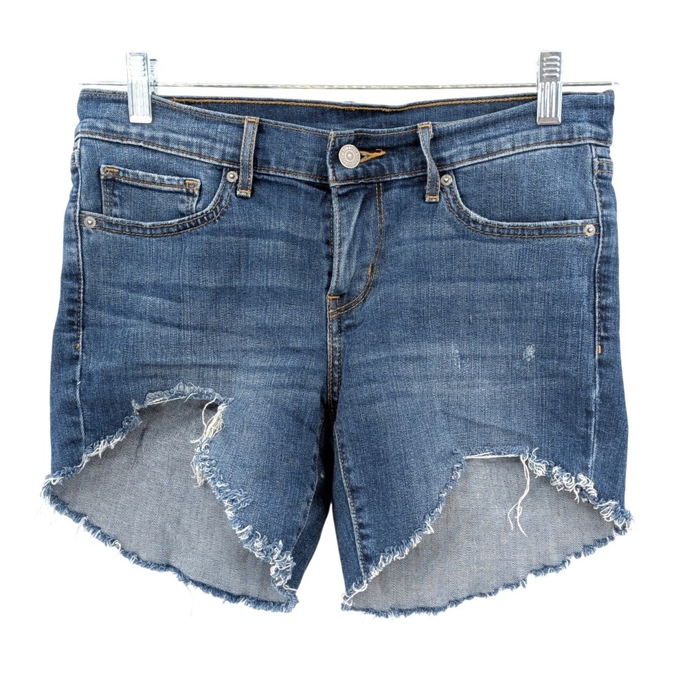Levi's Distressed Cutoff Denim Shorts Mid‎ Rise Stretch Size 4